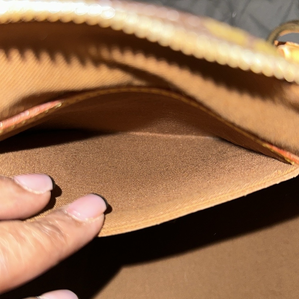 Louis Vuitton Brown Monogram Handbag (pre-owned). Strap is unbranded. - Picture 8 of 15